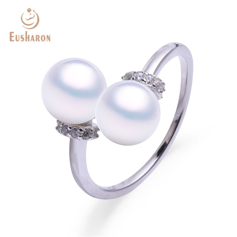 10 PCS Daily Two Pearl Freshwater Pearl Ring - Pearl Jewelry - Eusharon