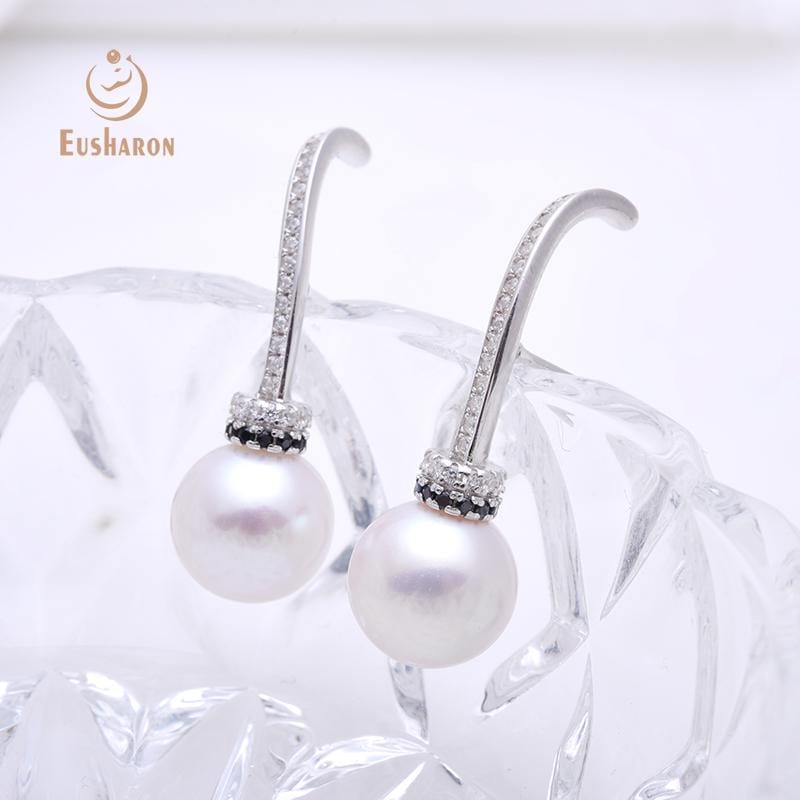 silver pearl earrings