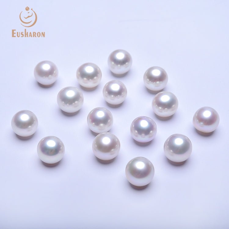 6 - 9mm AAA Excellent Luster White Round Freshwater Pearl - Freshwater AK Pearl - Eusharon