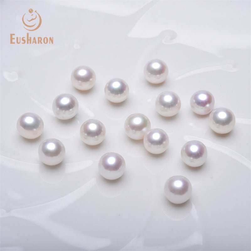 6 - 9mm AAA Excellent Luster White Round Freshwater Pearl - Freshwater AK Pearl - Eusharon