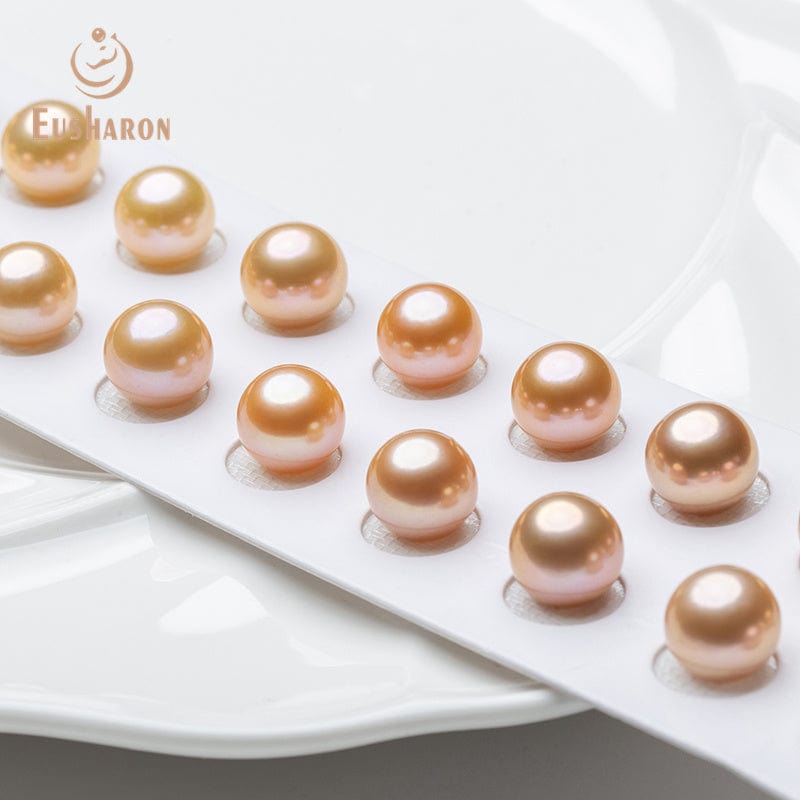 10-14mm Natural Color Round Edison Pearl Matching Pair