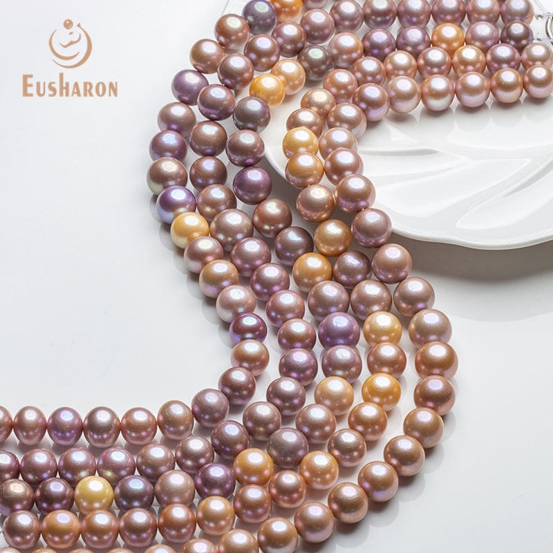 7.5-8.5mm Natural Purple/Lavender Fresh Water Nucleus Pearl 2024 Strand, Edison Pearl Beads, XERD338