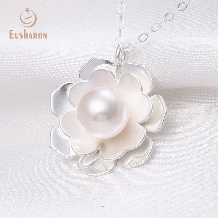 10 PCS Blooming Flowers Freshwater Pearl Pendant Necklace - Pearl Jewelry - Eusharon