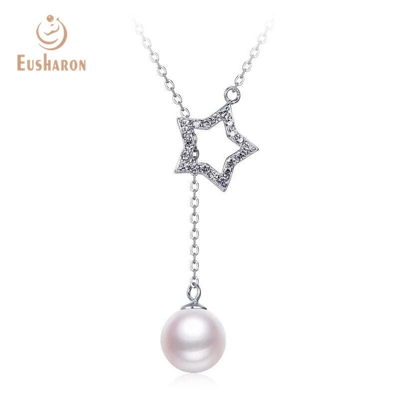 10 PCS Star Link Chain Edison Pearl Pendant Necklace - Pearl Jewelry - Eusharon