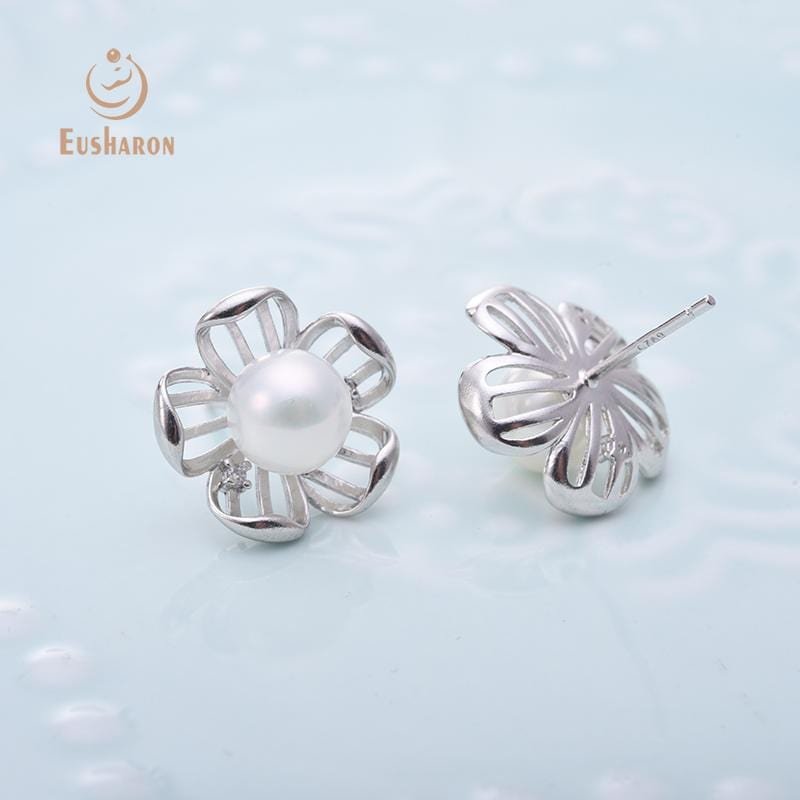 Peach Blossoms Pearl Studs