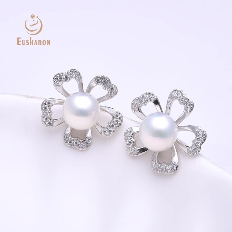  cherry blossoms flower pearl studs