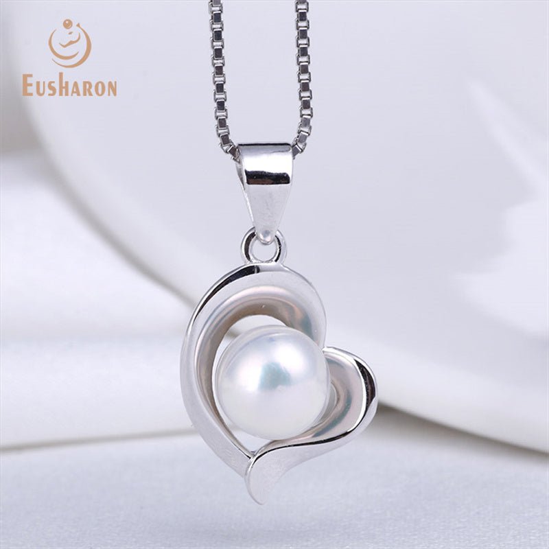 10 PCS S925 Love Freshwater Pearl Pendant Earrings Ring Jewelry Set - Pearl Jewelry - Eusharon