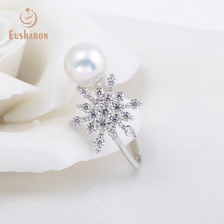 10 PCS Snowfalke Edison Freshwater Pearl Earrings Pendant Ring Set - Pearl Jewelry - Eusharon