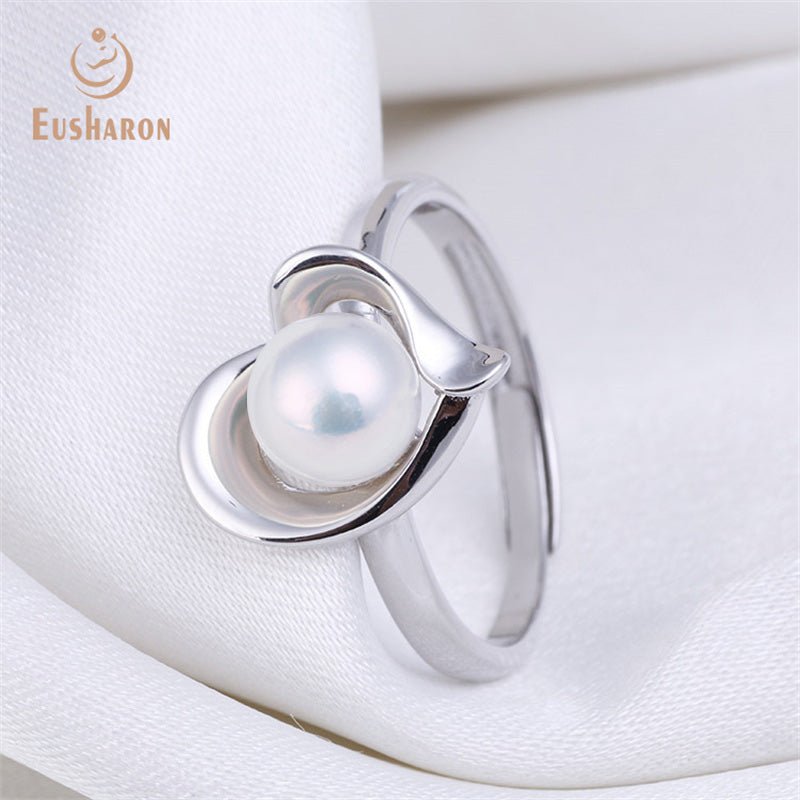 10 PCS S925 Love Freshwater Pearl Pendant Earrings Ring Jewelry Set - Pearl Jewelry - Eusharon