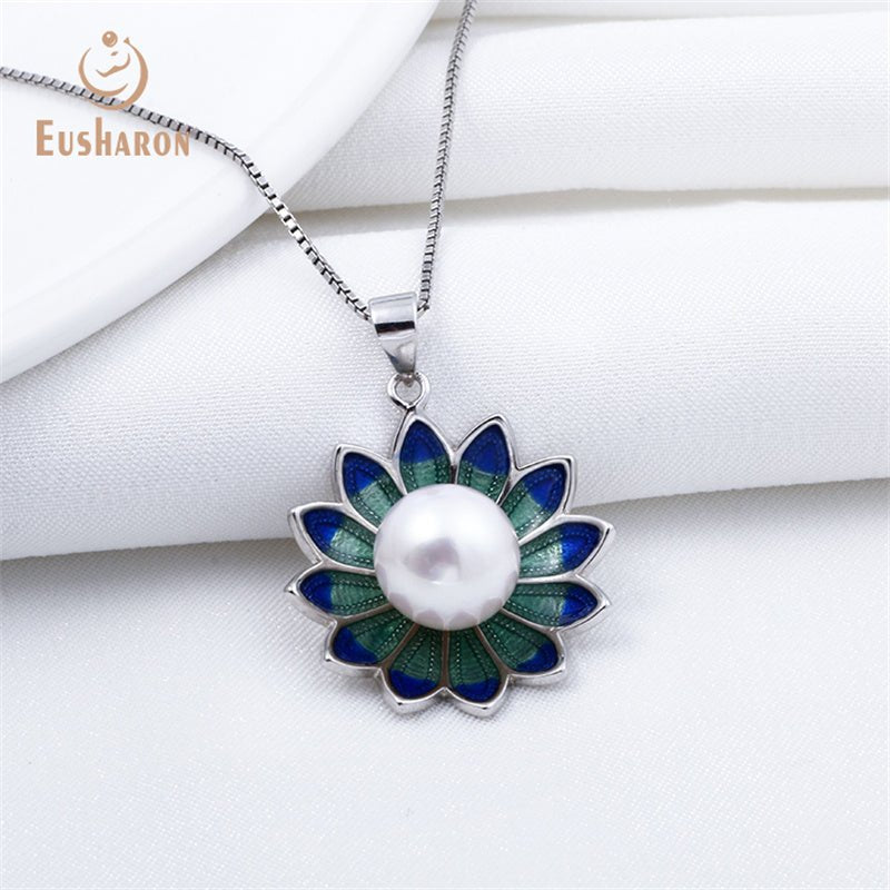 10 PCS Water Lily Sleeping Lotus Edison Pearl Pendant - Pearl Jewelry - Eusharon