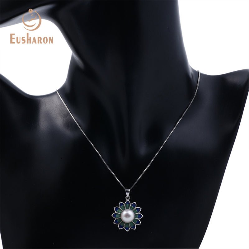 10 PCS Water Lily Sleeping Lotus Edison Pearl Pendant - Pearl Jewelry - Eusharon