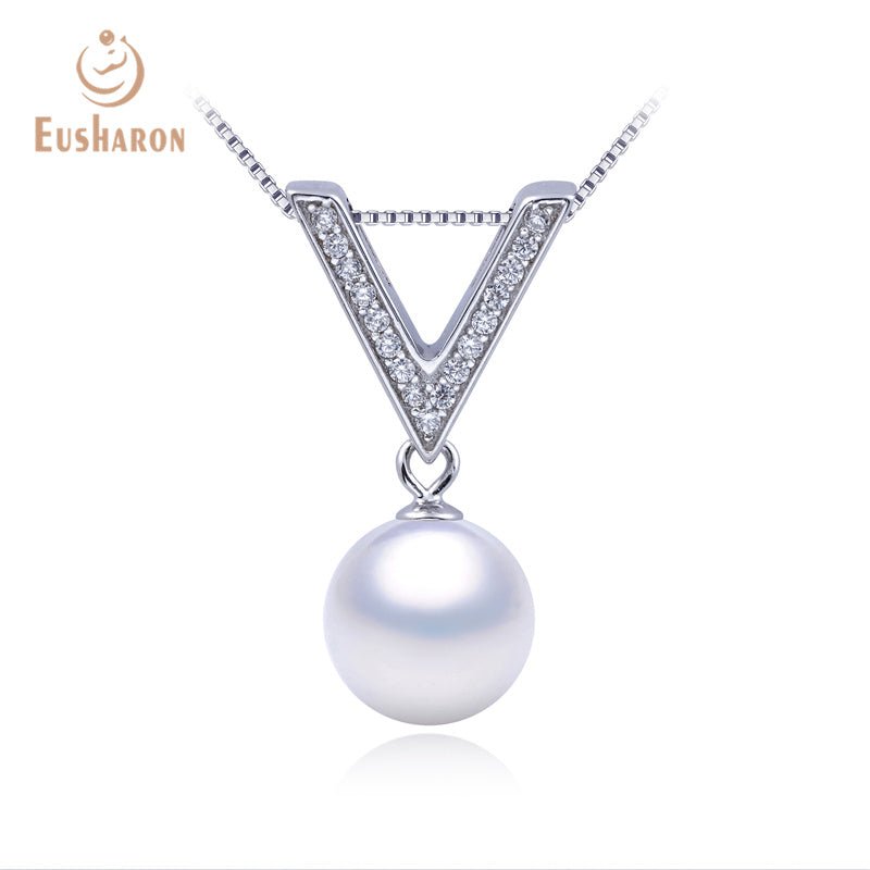 10 PCS Letter V Shape Edison Freshwater Pearl Pendant Earrings Ring Jewelry Set - Pearl Jewelry - Eusharon