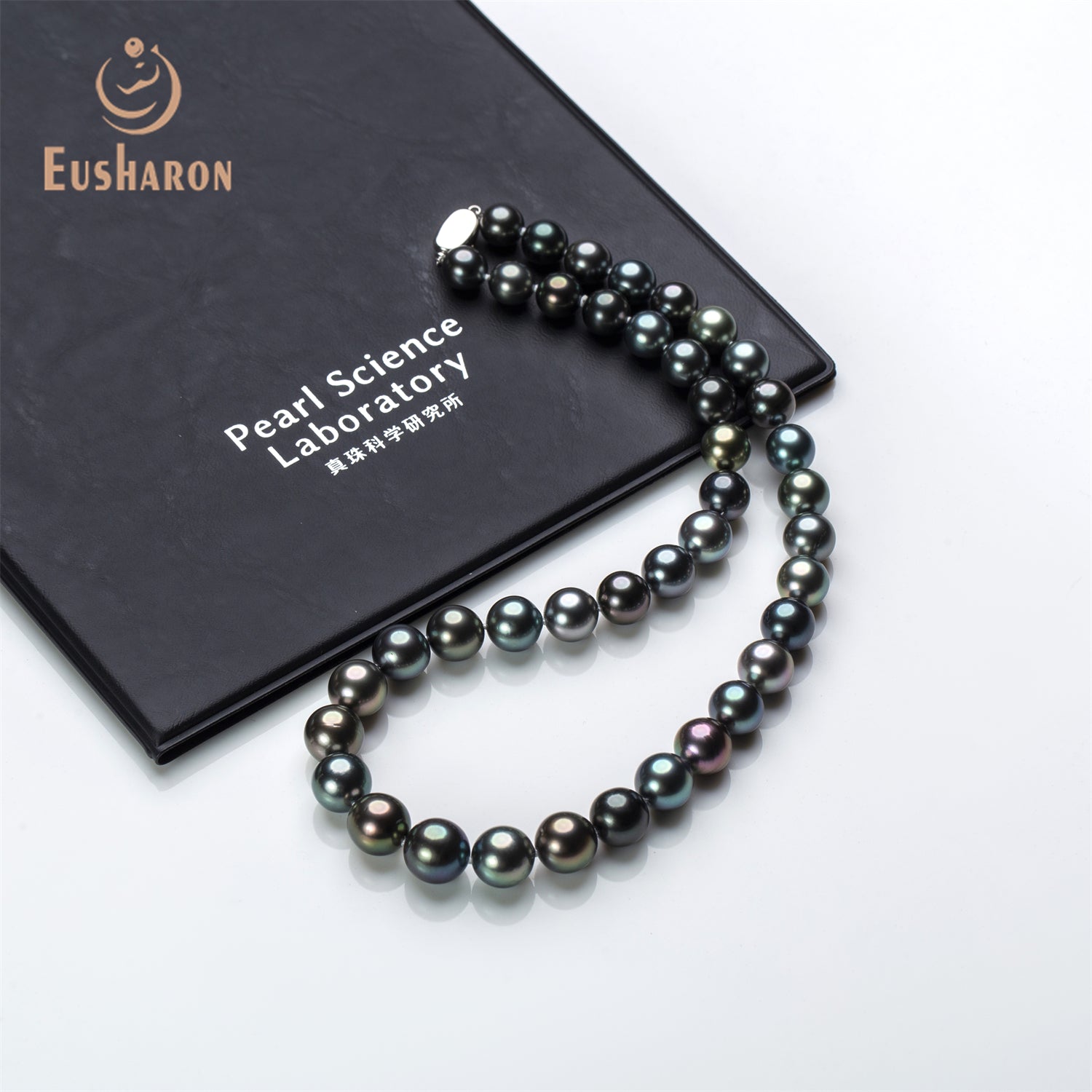 8.3 - 11.4mm AAA Round Tahitian Pearl 18K Necklace - Pearl Jewelry - Eusharon