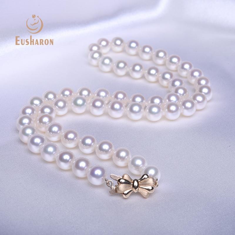 round pearl neckalce supply