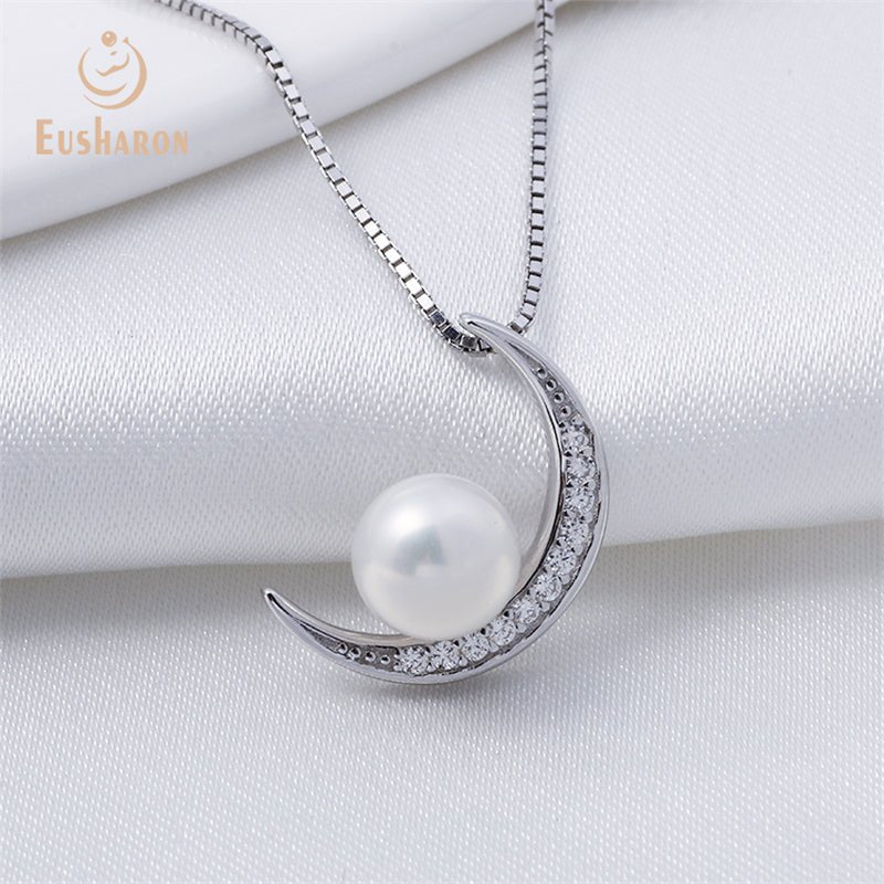 10 PCS Moon Freshwater Pearl Pendant - Pearl Jewelry - Eusharon