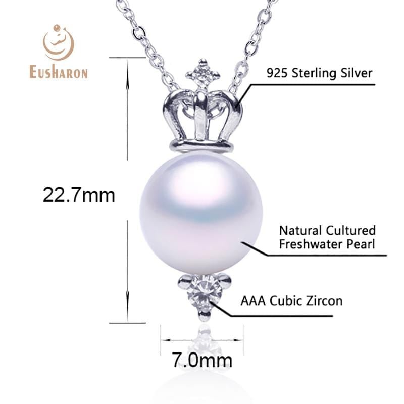 sterling silver crown freshwater pearl pendant supplier