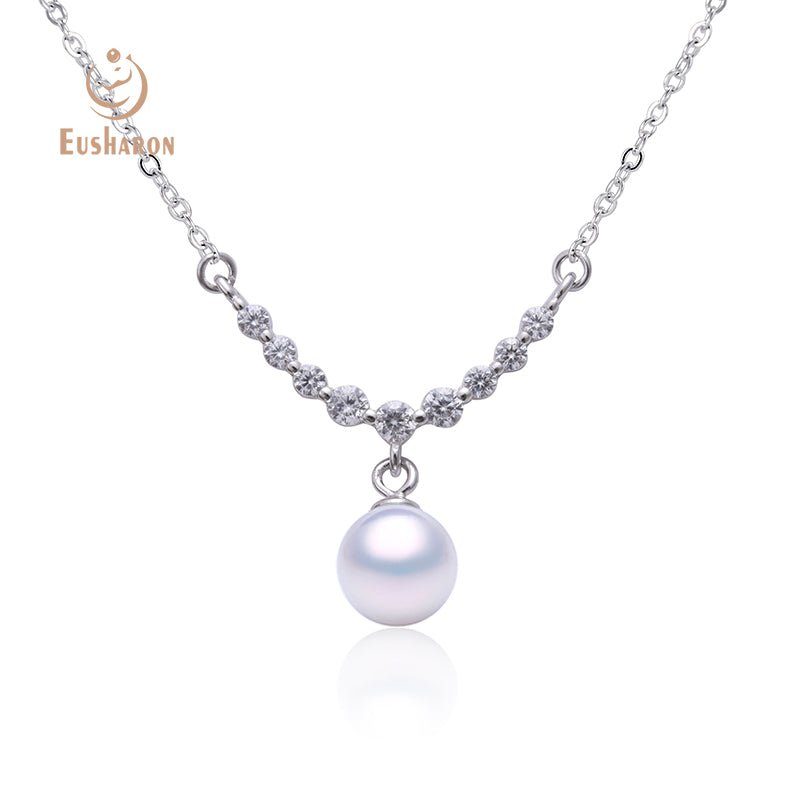 10 PCS Geometric Round Freshwater Pearl Pendant Necklace - Pearl Jewelry - Eusharon