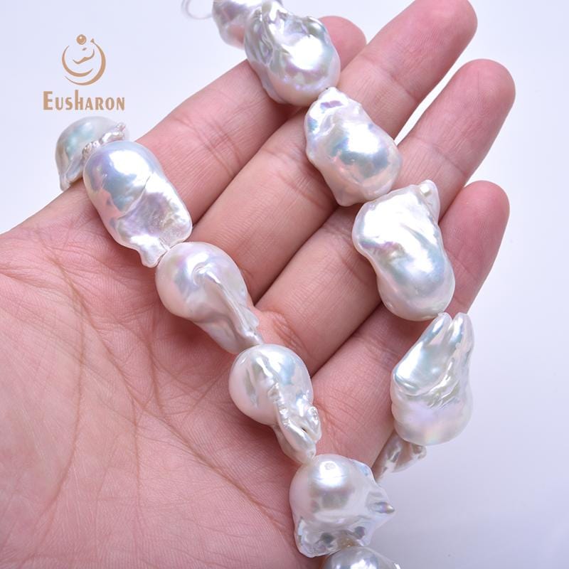 big baroque cultured pearl strand