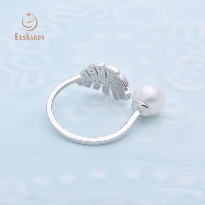 silver leaf pearl ring wholesale