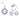 Circle CZ Freshwater Pearl Pendant Earrings Ring Jewelry Set