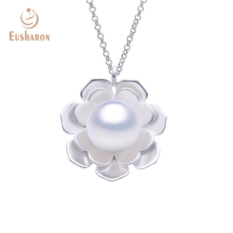 10 PCS Blooming Flowers Edison Pearl Pendant Necklace - Pearl Jewelry - Eusharon