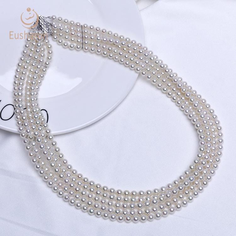 multi strand akoya pearl necklace