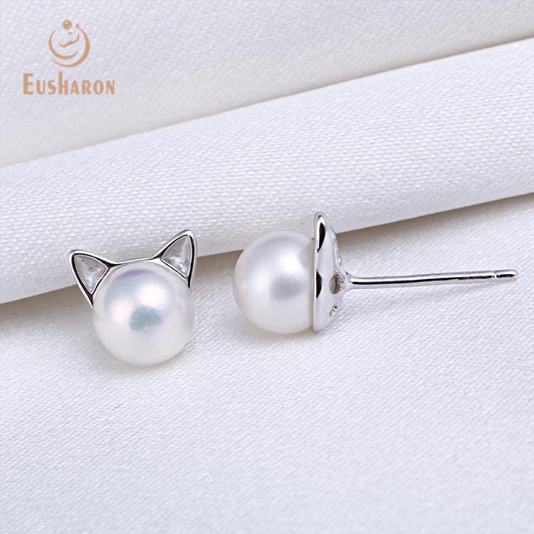 cat pearl earring