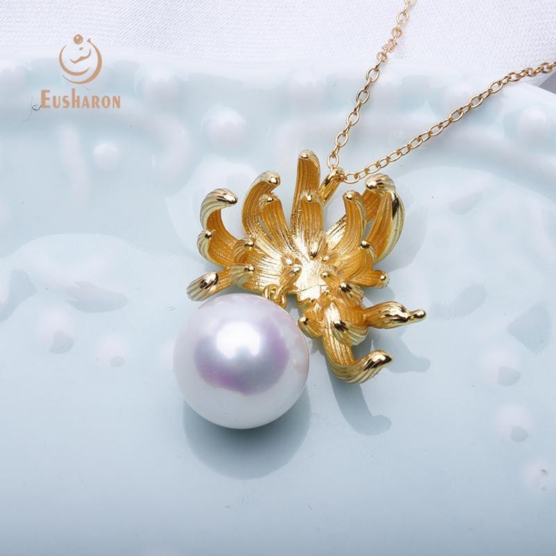 silver flower pearl pendants wholesale