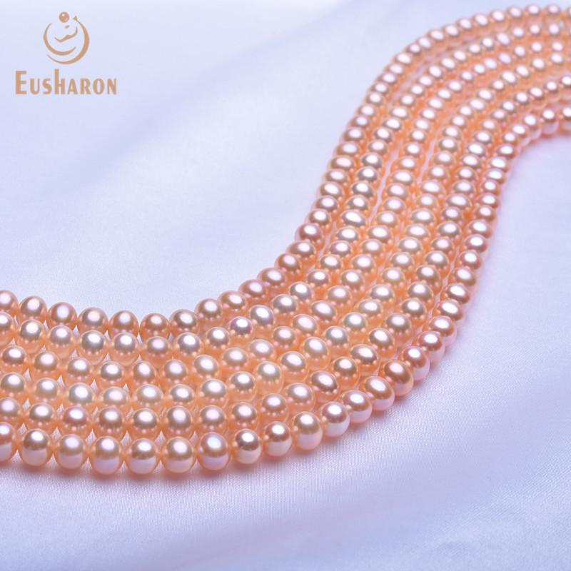 6-6.5mm Pink Freshwater Pearl Strand