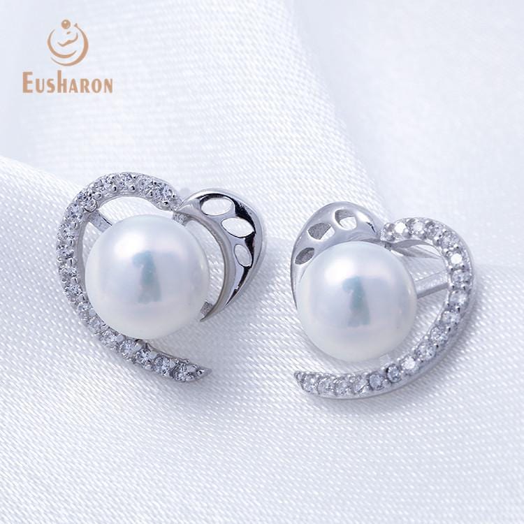 heart pearl earring mount wholesale
