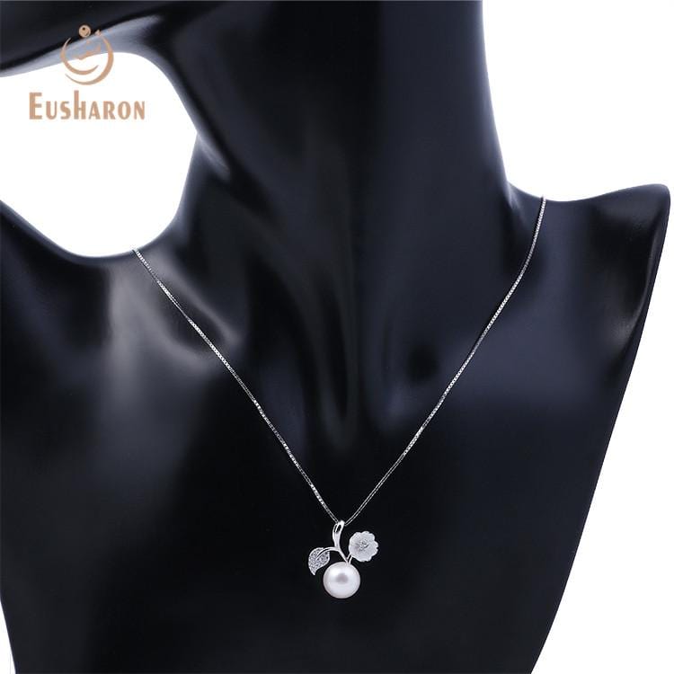 bulk silver flower pearl pendant