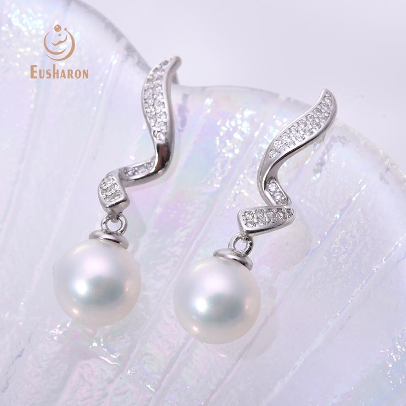 ribbon freshwater pearl dangling earring