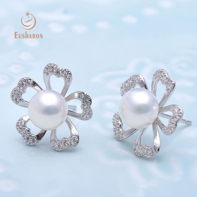  cherry blossoms flower freshwater pearl studs