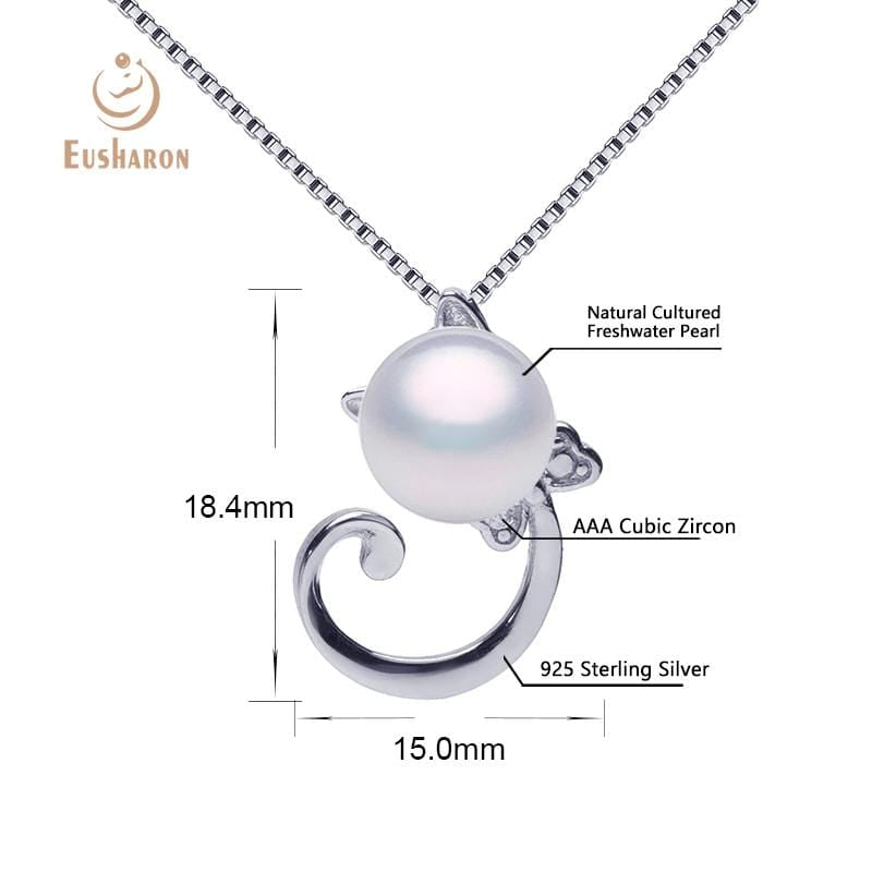 silver cat pearl pendant wholesaler