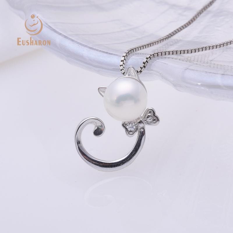 silver cat pearl pendant wholesale