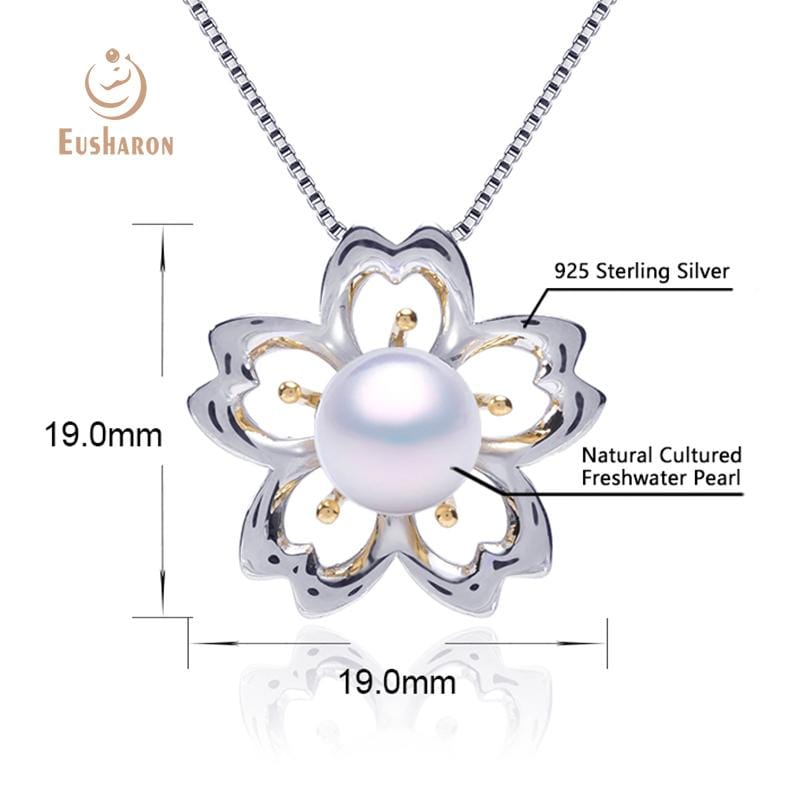 buy bulk sterling silver cherry blossom freshwater pearl pendant