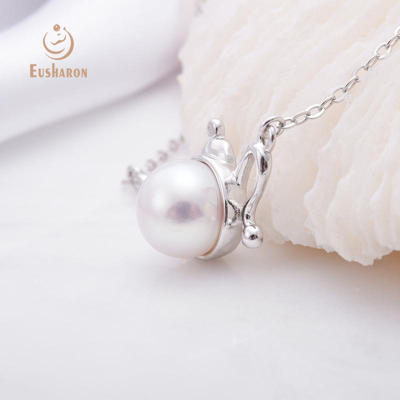 sterling silver kettle freshwater pearl pendant necklace