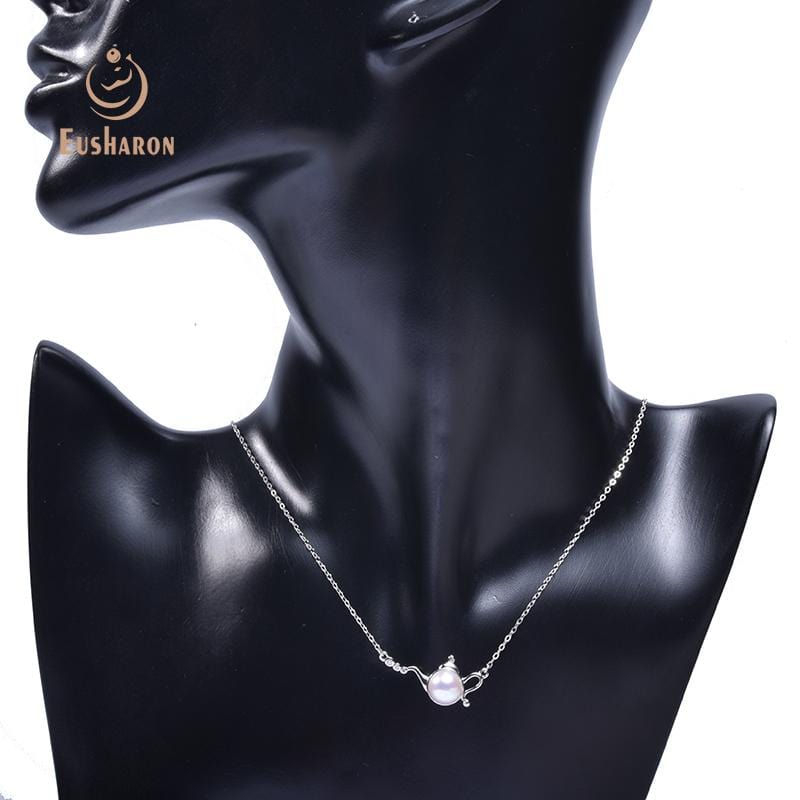 sterling silver kettle freshwater pearl pendant necklace wholesaler