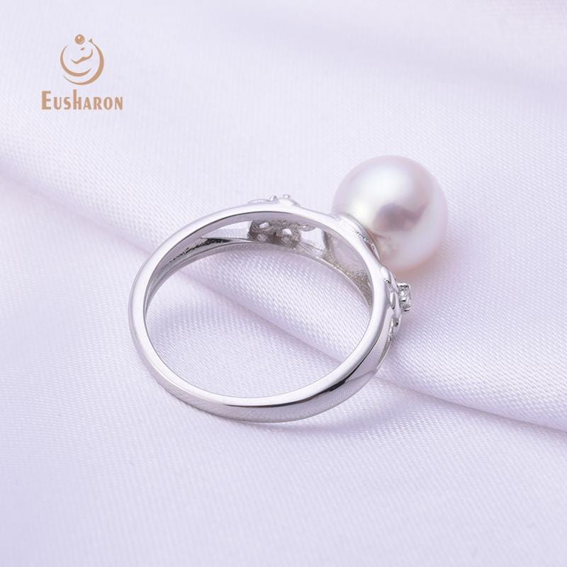 silver flower pearl ring wholesale