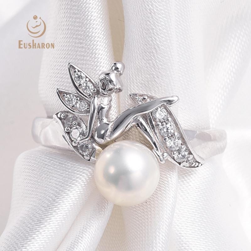 50 pcs Angel Sterling Silver Freshwater Pearl Ring – Eusharon