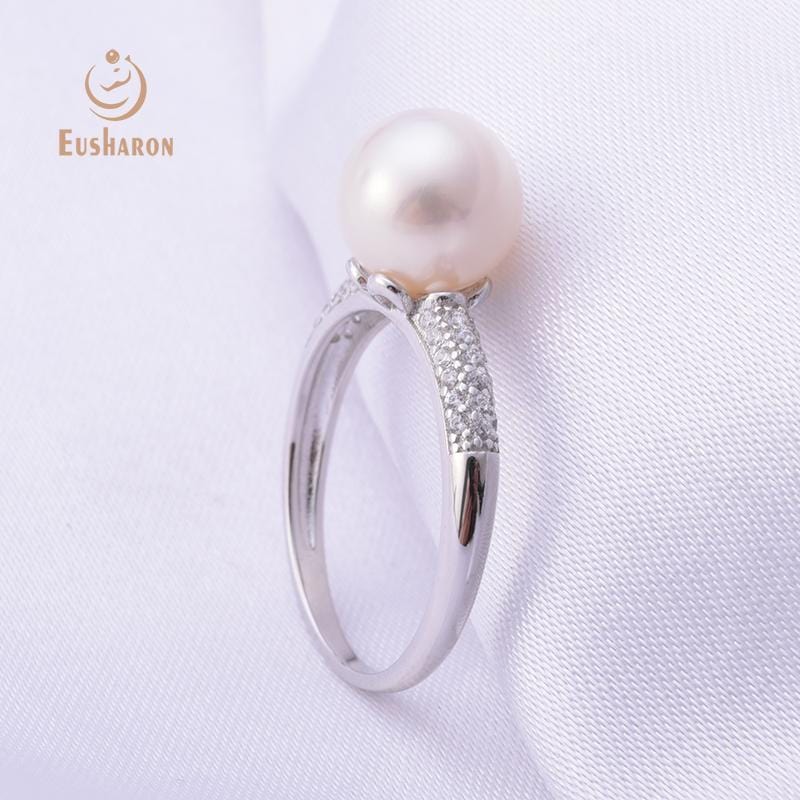 round pearl silver ring supplier