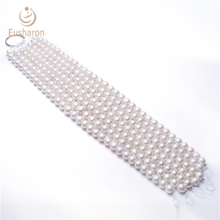 bulk white round pearl strands whoelsale