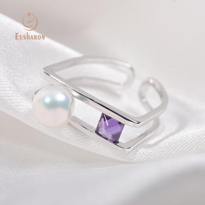 wholesale silver ring with pearl