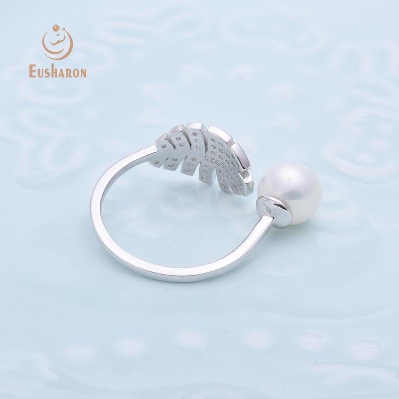 silver leaf pearl ring wholesale